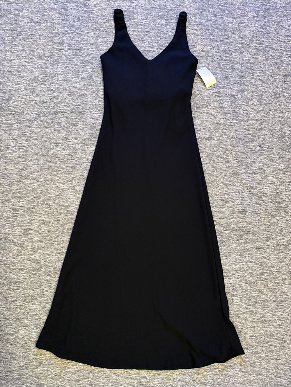 Classic Black V-Neck Maxi Slip Dress